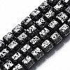 Electroplated Natural Lava Rock Beads Strands G-T114-65-2
