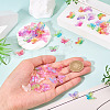 72Pcs 12 Colors UV Plating Transparent Acrylic Pendants OACR-TA0003-86-6