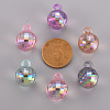 Transparent Acrylic Beads TACR-S154-44C-3