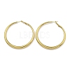 202 Stainless Steel Huggie Hoop Earrings with 304 Stainless Steel Pins for Women EJEW-M253-01C-G-1