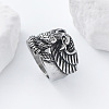 304 Stainless Steel Snake with Eagle Finger Rings for Men TH9949-3-1