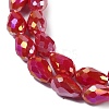 Opaque Solid Color Electroplate Glass Beads Strands EGLA-N013-P6mm-B07-3