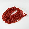 Natural Carnelian Bead Strands X-G-G338-6mm-01-3