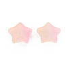 Two Tone Transparent Spray Painted Glass Beads GLAA-T022-25-C08-4