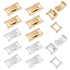 12Pcs 2 Colors Brass Watch Band Clasps KK-DC0004-53-1