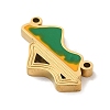 Ion Plating(IP) 304 Stainless Steel Green Enamel Connector Charms STAS-Q301-18G-2