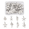 Elecrelive 32pcs 8 Style Rack Plating Alloy Pendants FIND-EL0001-04-10