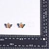 25Pcs 5 Styles Alloy Enamel Pendant Gradient Bicolor Butterfly DIY Earrings Keychain Pendant Accessories Materials JX595A-8