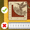 Wooden Square Frame Crochet Ruler DIY-WH0536-006-3