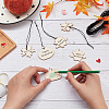 36Pcs 3 Styles Thanks Giving Themed Wood Pendants WOOD-OC0002-75-4