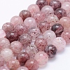 Natural Strawberry Quartz Beads Strands G-J373-16-6mm-2