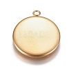 Ion Plating(IP) 304 Stainless Steel Pendant Cabochon Settings STAS-G127-13-16mm-G-2