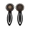 Alloy & Iron Bookmark Cabochon Settings PALLOY-N184-07AB-1