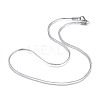 Non-Tarnish 304 Stainless Steel Flat Snake Chain Necklaces NJEW-F277-02B-P-1