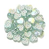 UV Plating Rainbow Iridescent Acrylic Enamel Beads OACR-G012-10D-3