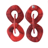 Acrylic Dangle Stud Earrings X-EJEW-JE03840-06-3