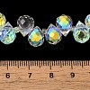 Electroplate Glass Beads Strands EGLA-D030-17T-4
