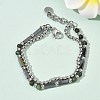 Natural African Turquoise(Jasper) & Non-magnetic Synthetic Hematite Beaded Multi-strand BJEW-Z148-05P-05-1