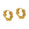 Brass Micro Pave Cubic Zirconia Hoop Earrings FS-WG31E2F-01-2