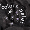 Star Alloy Rhinestone Cabochons MRMJ-WH0075-114-08-1