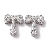 925 Sterling Silver Micro Pave Cubic Zirconia Beads STER-Z005-15P-T-1