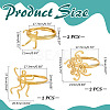 6Pcs 3 Styles Adjustable Brass Ring Components FIND-ME0001-78-2