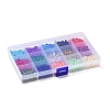 180G 15 Colors Baking Paint K9 Glass Seed Beads SEED-JQ0003-01C-4mm-6