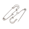 304 Stainless Steel Safety Pins Brooch Findings STAS-C181-01E-P-3
