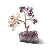 Natural Yellow Quartz & Amethyst Tree Display Decoration DJEW-G027-05RG-04-2