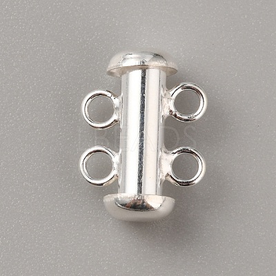 Sterling Silver Slide Lock Clasps STER-WH0008-33-1
