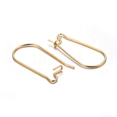304 Stainless Steel Hoop Earring Findings STAS-P223-01G-05-1