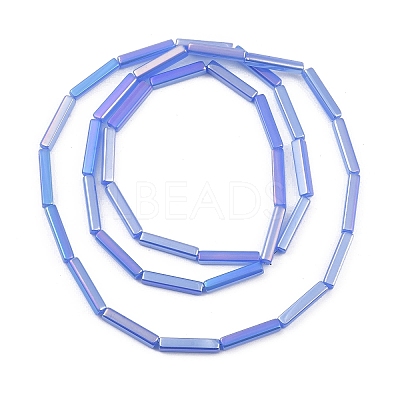 Electroplate Glass Beads Strands EGLA-Q128-11A-AB05-1