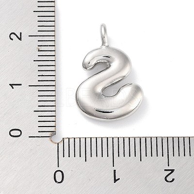 Rack Plating Brass Balloon Letter Pendants X-KK-C050-01P-S-1