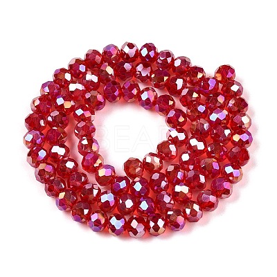 Electroplate Glass Beads Strands EGLA-A044-T6mm-B01-1