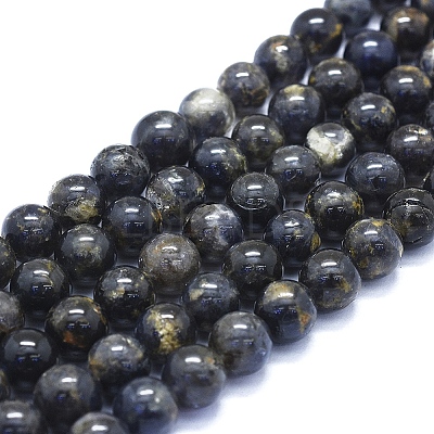 Natural Iolite Beads Strands G-E561-16-10mm-1