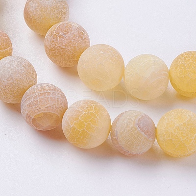 Natural Weathered Agate Beads Strands G-G589-8mm-02-1