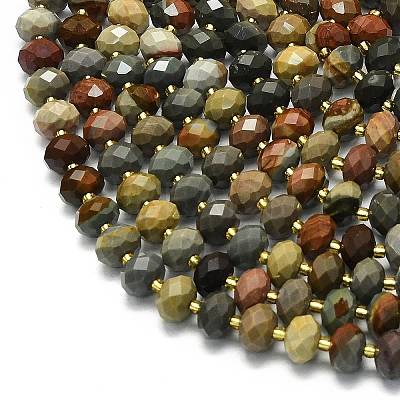Natural Ocean Jasper Beads Strands G-P573-A25-01-1