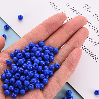 Opaque Acrylic Beads MACR-S370-C6mm-10-1
