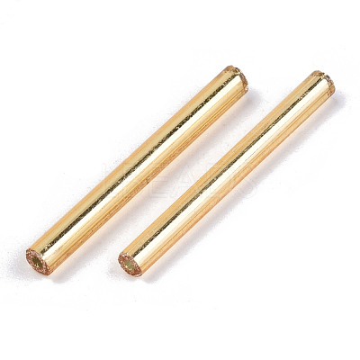Electroplate Glass Bugle Beads SEED-S043-02B-01-1