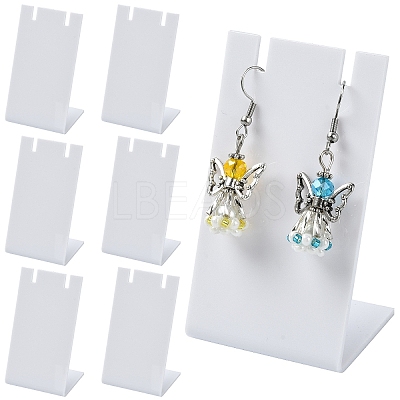 6Pcs Acrylic L Shaped Earring Display Stands EDIS-YW0001-08A-1