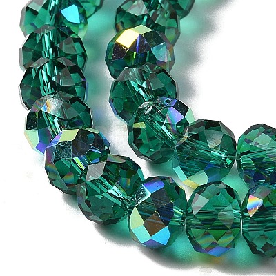 AB Color Plated Transparent Electroplate Beads Strands EGLA-H104-06K-1