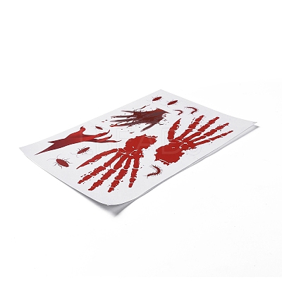 Halloween Theme PVC Static Stickers DIY-F133-01-1