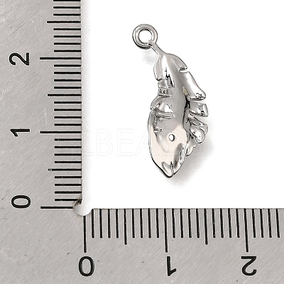 Brass Micro Pave Clear Cubic Zirconia Charms KK-CBA15EE-06P-1