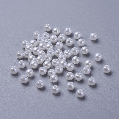 Imitated Pearl Acrylic Beads PACR-5D-1-1