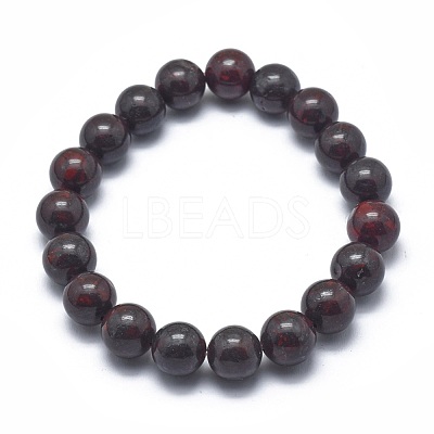 Natural Brecciated Jasper Bead Stretch Bracelets BJEW-K212-A-040-1