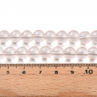 Baking Paint Transparent Glass Beads X1-DGLA-N006-8mm-02-1