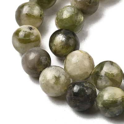 Natural Green Lepidolite Beads Strands G-K350-C01-8mm-1