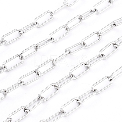 Tarnish Resistant 304 Stainless Steel Paperclip Chains CHS-D027-02P-1