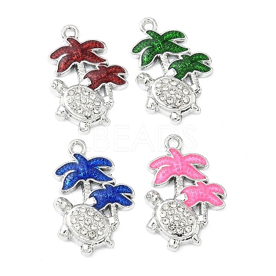Alloy Rhinestone Pendants FIND-C087-12P-1