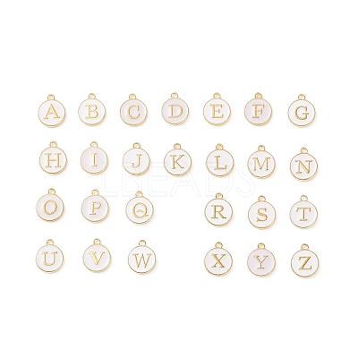 Initial Letter A~Z Alphabet Enamel Charms ENAM-Q437-07-1